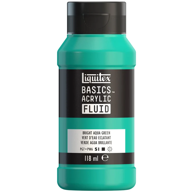 Liquitex Basics Fluid Acrylic 118ml - Bright Aqua Green S1