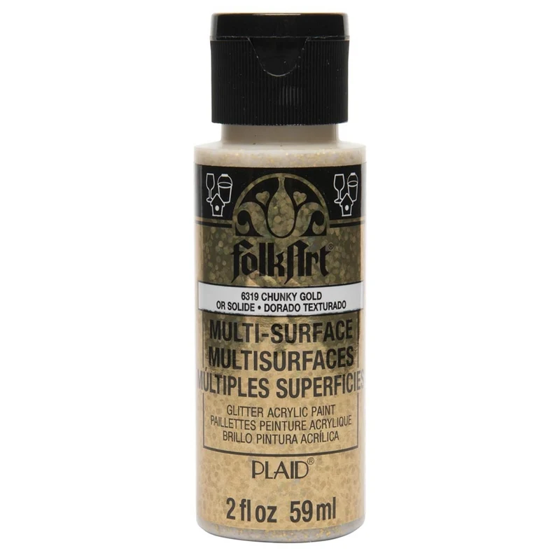 FolkArt - Multi-Surface Acrylic Paint - 2oz - Gltr Chunky Gold