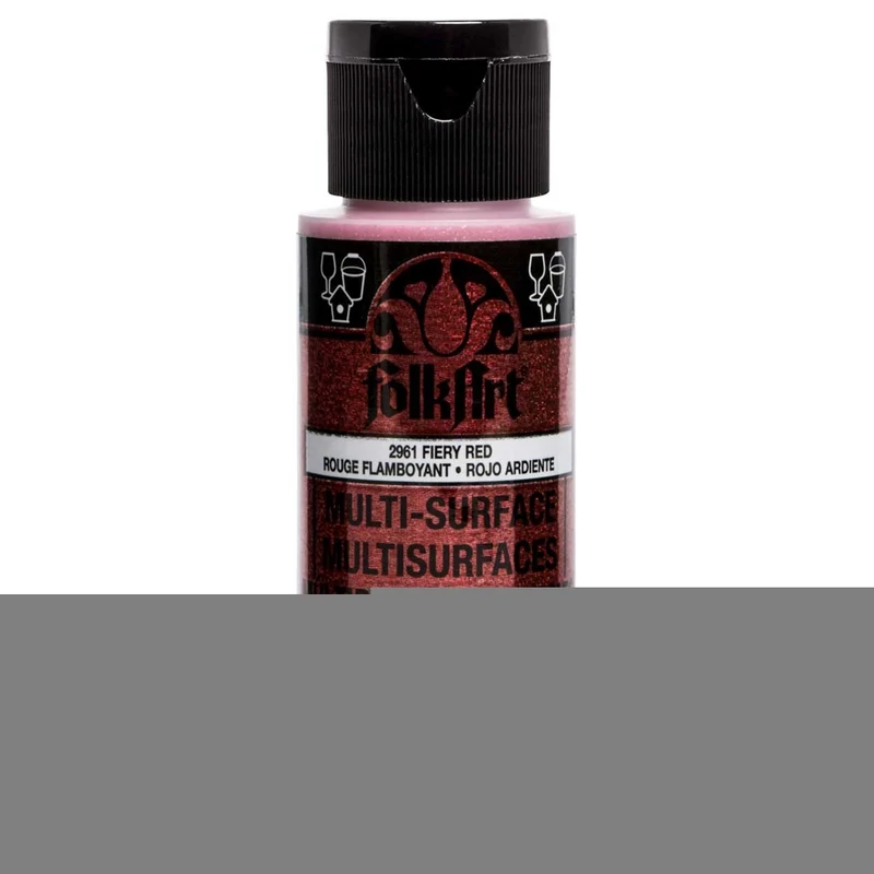 FolkArt - Multi-Surface Acrylic Paint - 2oz - Gltr Fiery Red