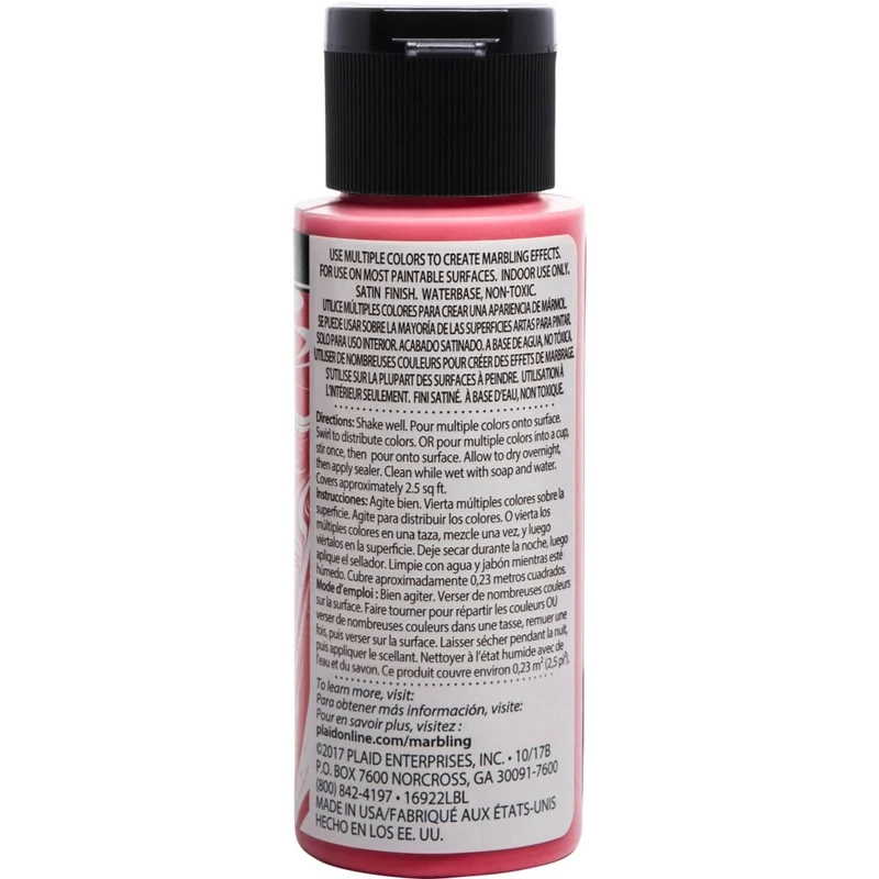 FolkArt Marbling Paints Acrylic 2oz 59ml Hot Pink