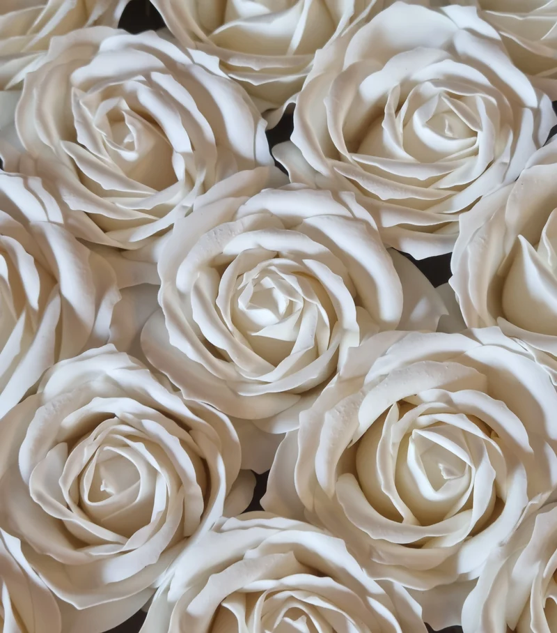 Seifenblume "Rose groß 89" Weiß
