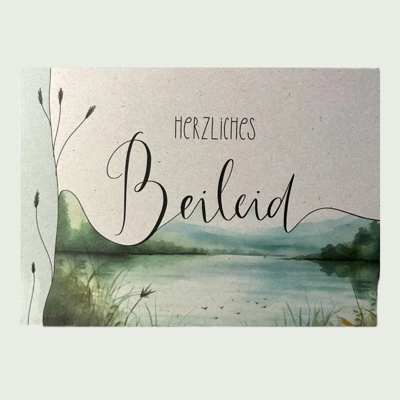 Postkarte „Herzliches Beileid“