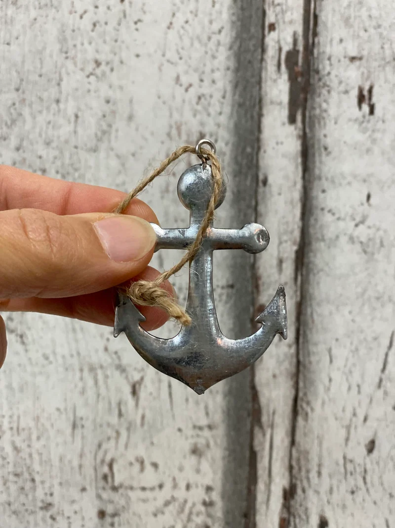 Anker mit Kordel Metall
