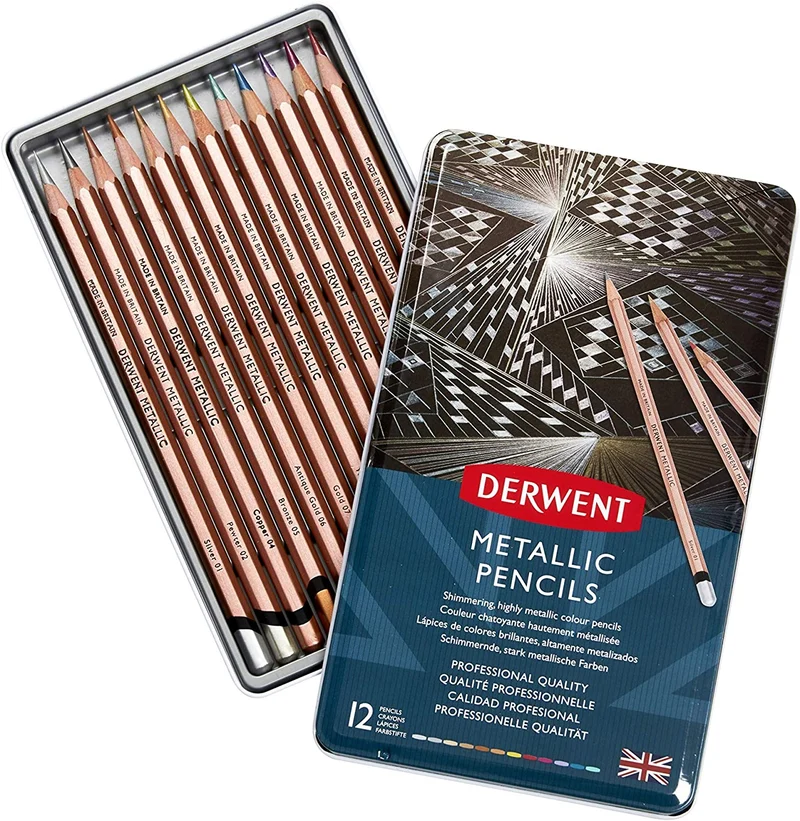 Derwent - Metallic Pencil Set 12 Tin