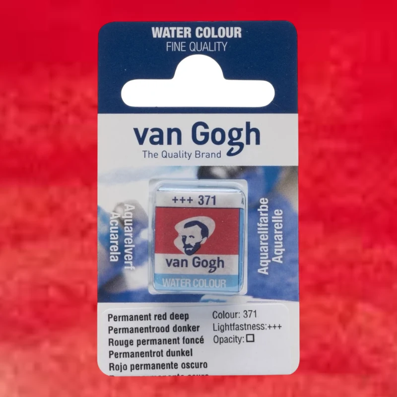 Van Gogh Aquarellfarbe Näpfchen Permanentrot Dunkel 371