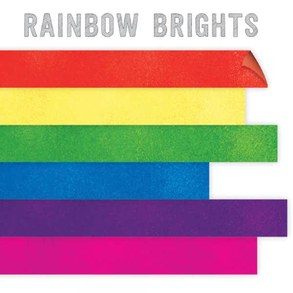 Dovecraft - Glitter Card Rainbow Bright - A4 Double Sided Sheets - 6 Sheets