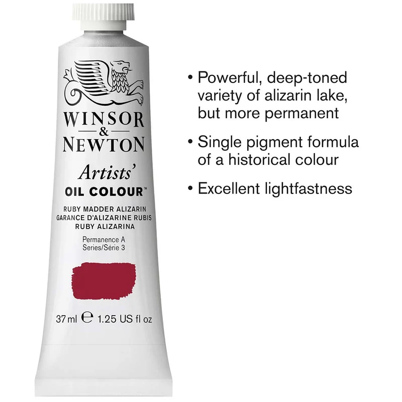 Winsor and Newton - Artists' Oil Colour - 37ml - Ruby Madder Alizarin S3