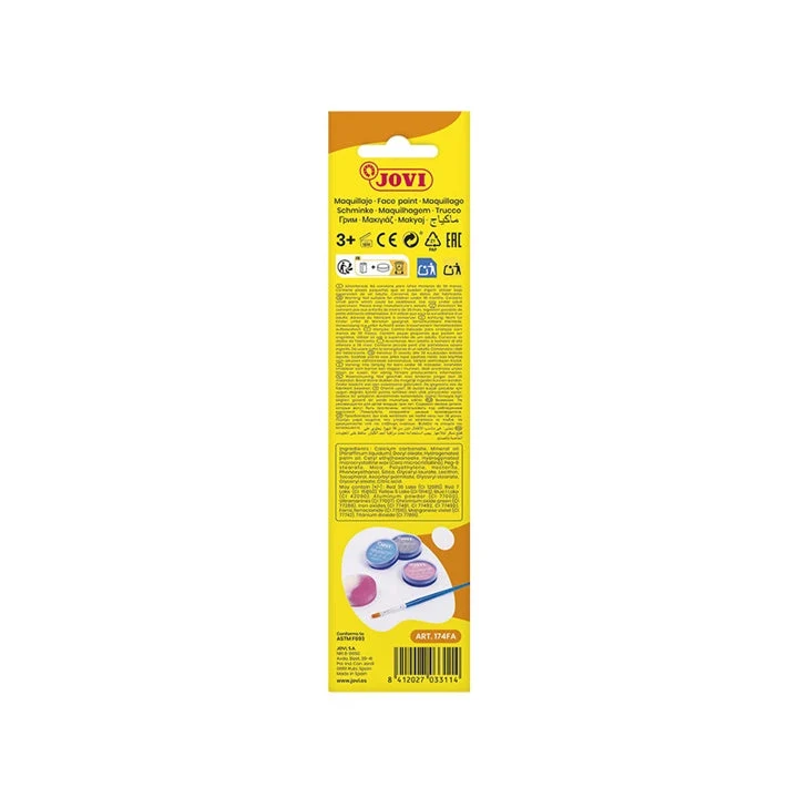 Fantasy Face Paint Set with Accessories, 3 x 8 ml