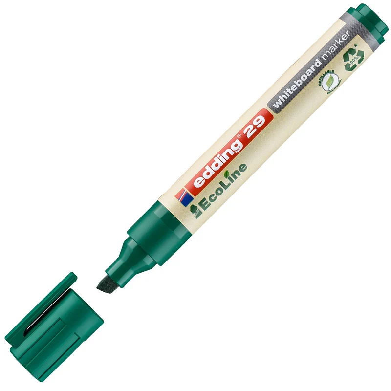 Edding 29 EcoLine Chisel Nib Whiteboard Marker Green 004