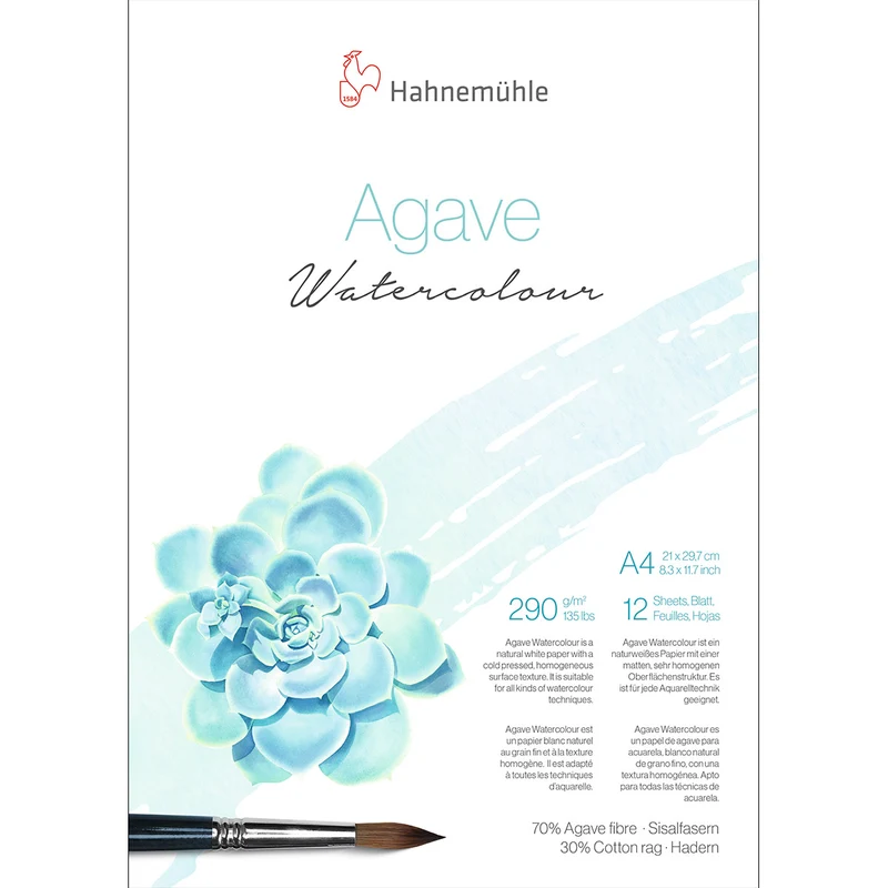 Hahnemuhle - Agave Watercolour Block Cold Pressed 290gsm A4