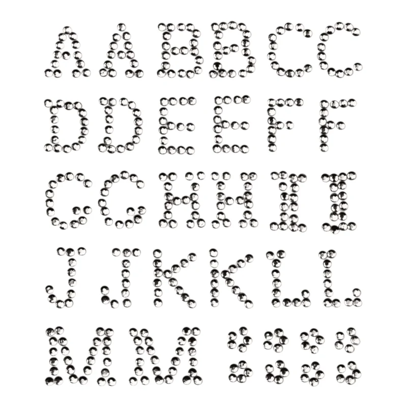 Glorex P&D Buchstabe 13mm A-M crystal selbstklebend (je 2 Stck)