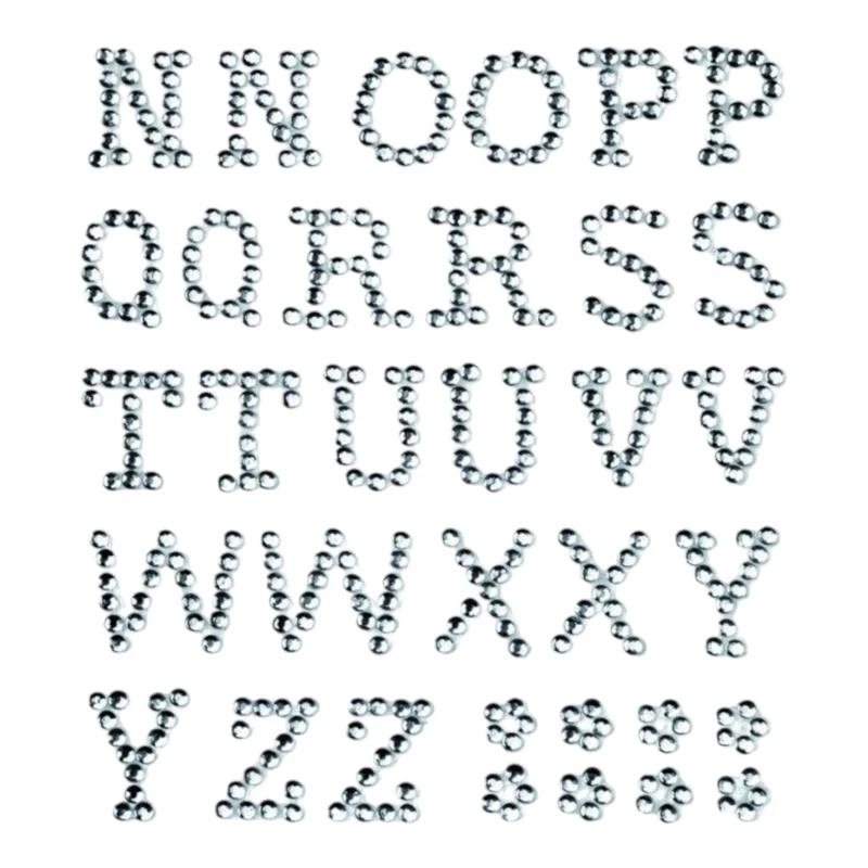 Glorex. P&D Buchstabe 13mm N-Z crystal selbstklebend (je 2 Stck)