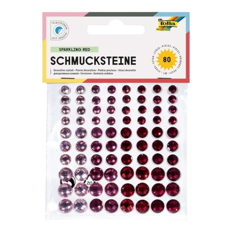 Folia Schmucksteine Selbstklebend Sparkling Rot