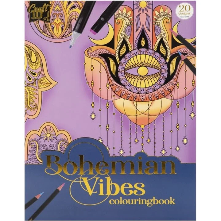 Antistress Coloring Book BOHEMIAN VIBES, 20 Pages