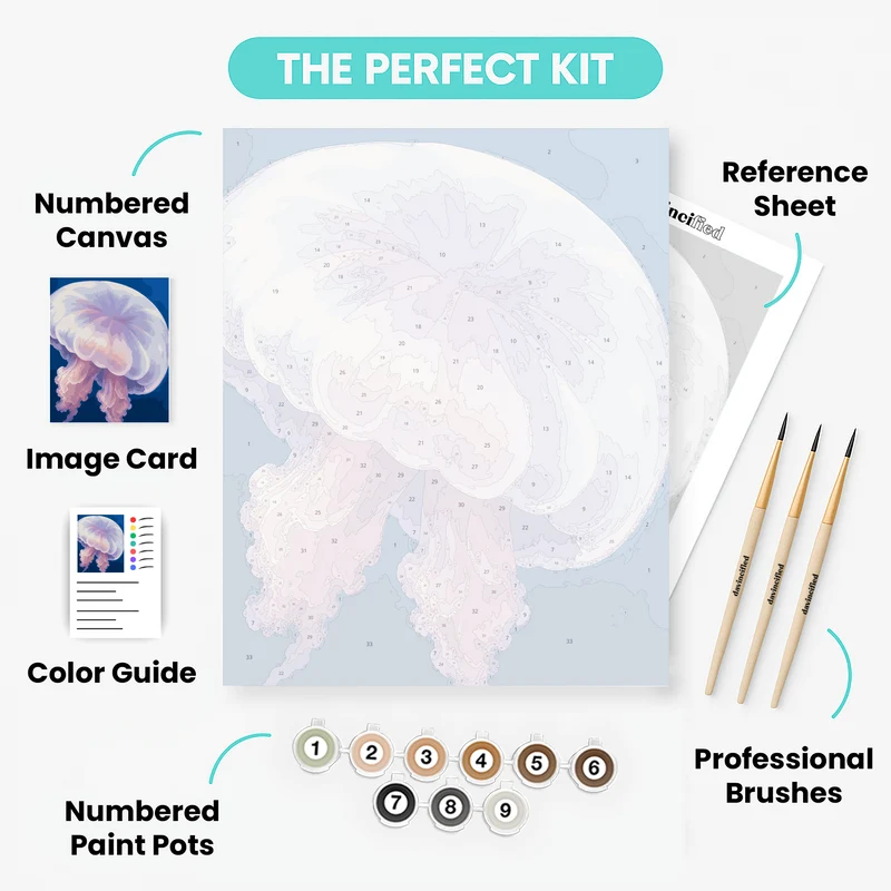 Pearl Jellyfish Bell - Paint by Numbers Kit