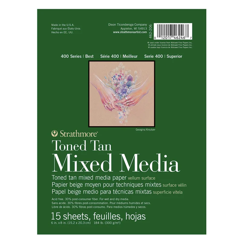 Strathmore - 400 Toned Tan Mixed Madia Pad 300gsm 6x8" 15 sheets