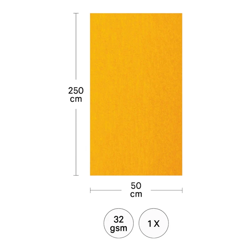 Krepppapier Mandarin, 50 x 250 cm