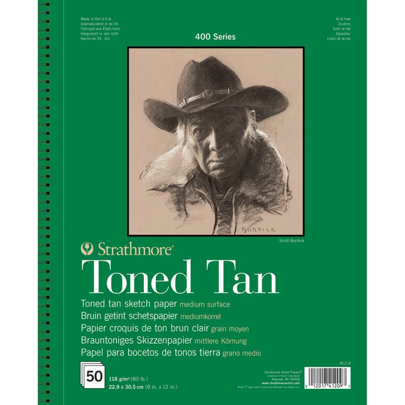 Strathmore - 400 Toned Tan Sketch Pad 118gsm 9x12"