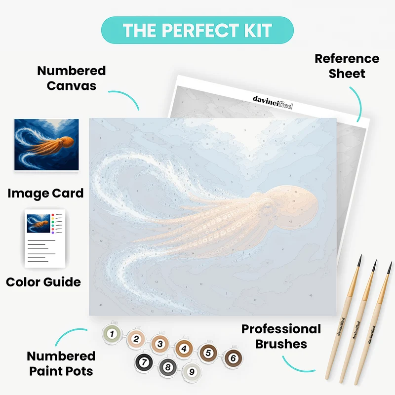 Octopus Jet Stream - Paint by Numbers Kit