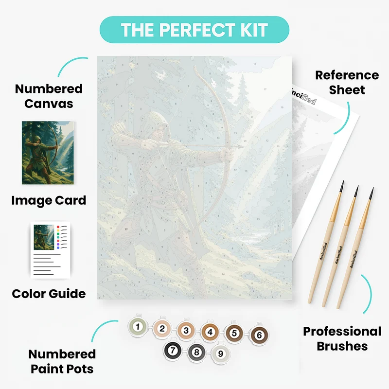 Hooded Forest Archer - Paint by Numbers Kit