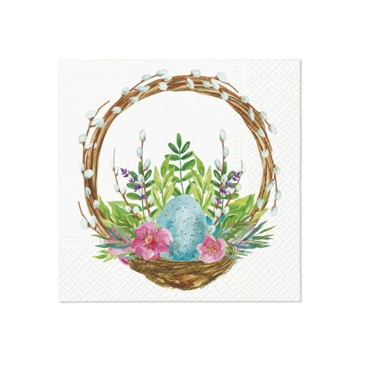 Decoupage Napkins - Easter Basket Catkins - 1 pc