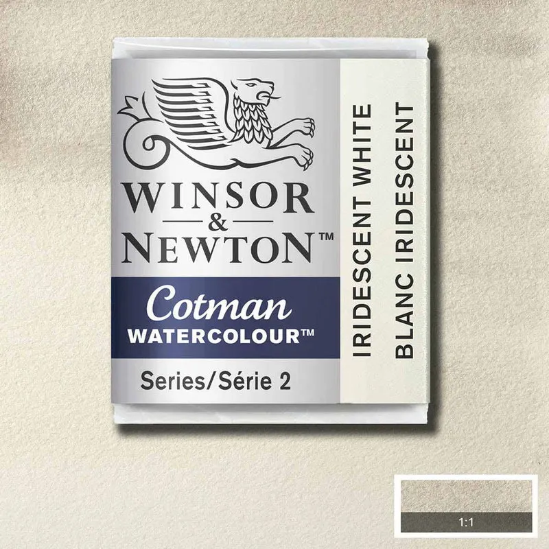 Winsor and Newton - Cotman Watercolour Half Pan - Iridescent White