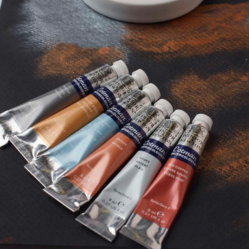 Winsor and Newton - Cotman Watercolour - 8ml - Iridescent Black
