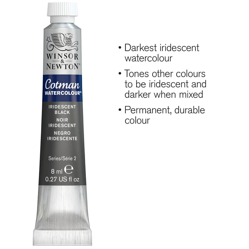 Winsor and Newton - Cotman Watercolour - 8ml - Iridescent Black