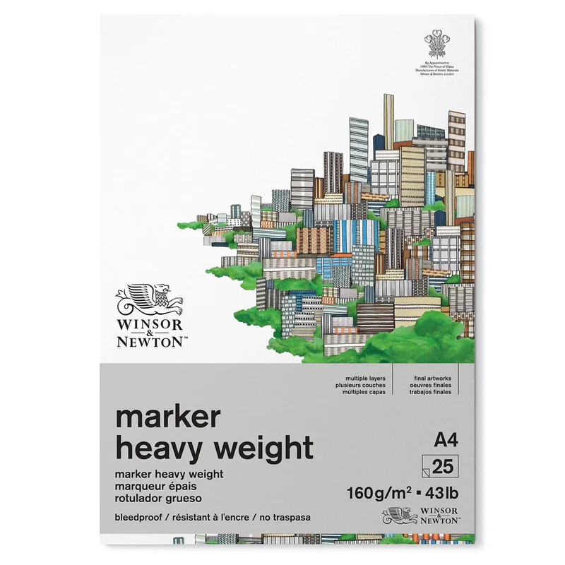 Winsor & Newton - Bleedproof Marker Pad Heavy Weight A4 160gsm
