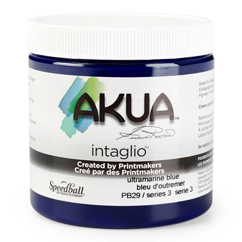 Speedball - Akua Intaglio Inks 236ml (8oz) - Ultramarine Blue