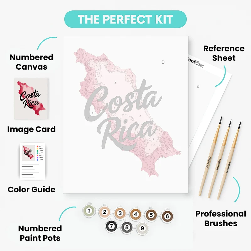Costa Rica - Paint by Numbers Kit