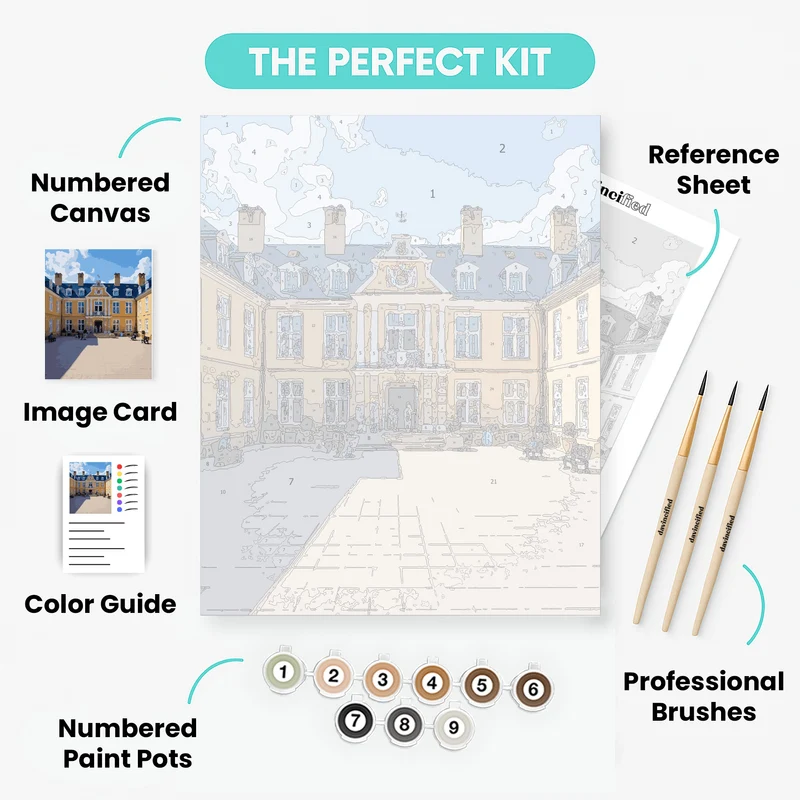 Neoclassical Palace Courtyard - Paint by Numbers Kit