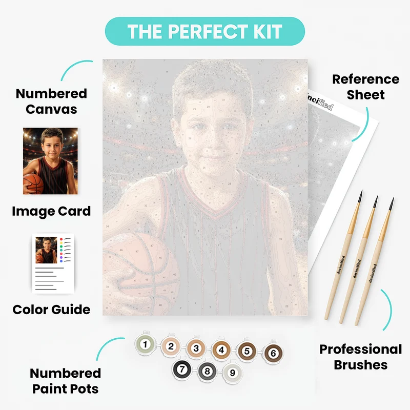 Basketball Arena Star - Custom Paint by Numbers Kit