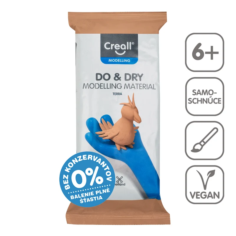 Creall самосъхнеща моделираща маса DO&DRY хипоалергенна, 1 000 g