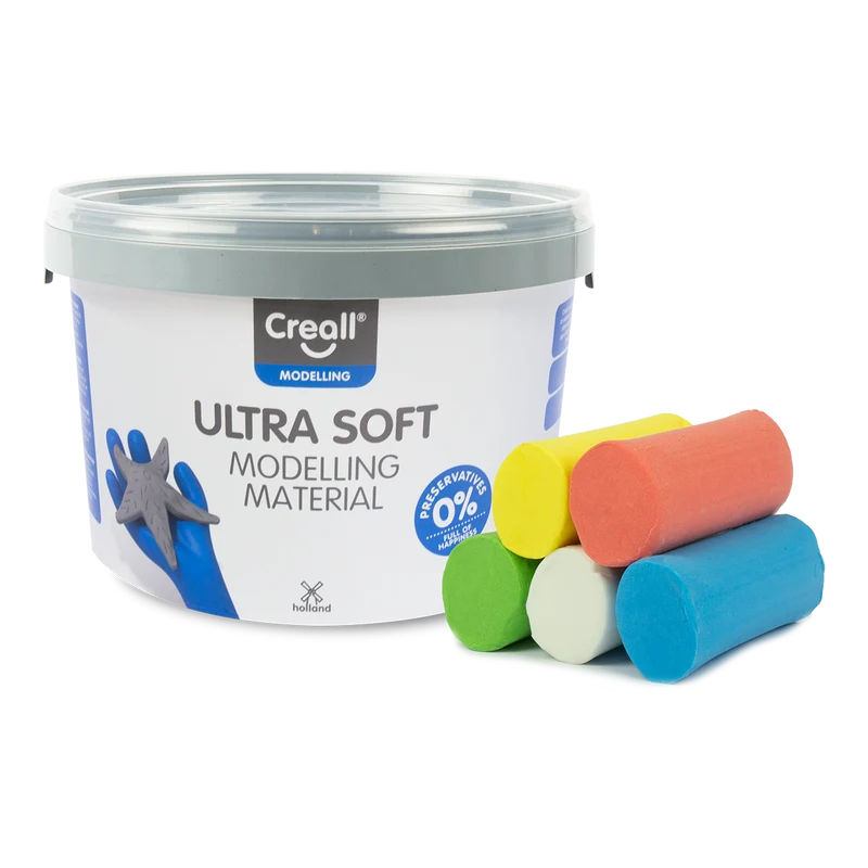 Creall pasta da modellare Ultra soft, 5 g, vasetto, colori assortiti