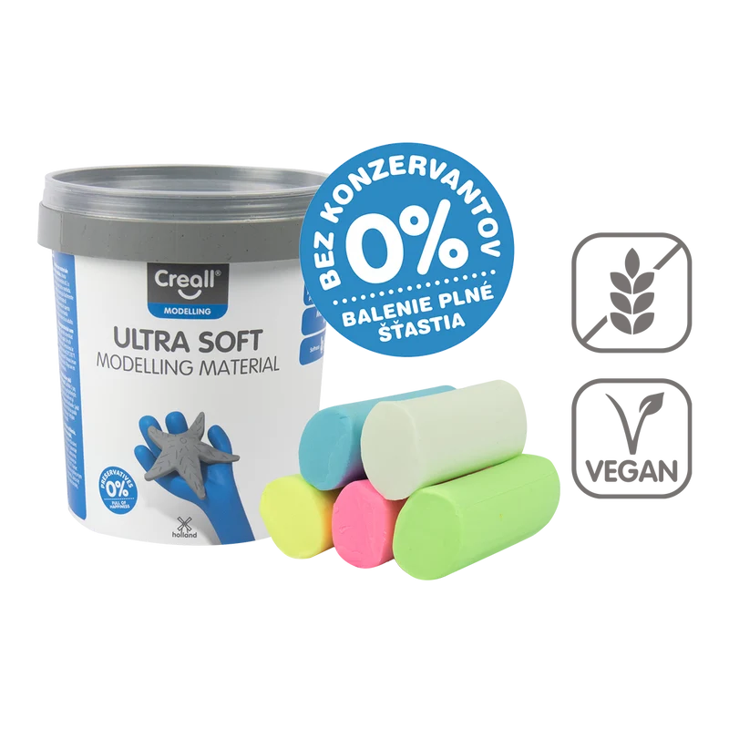 Πλαστελίνη Creall Ultra soft, 5 g, κυπελλάκι, διάφορα χρώματα