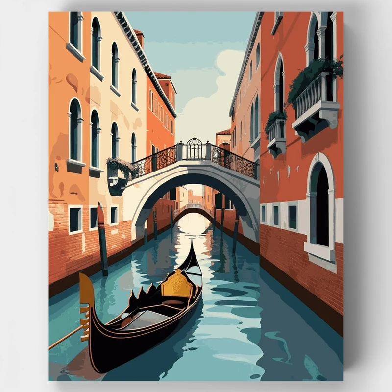 Venice Canal Gondola - Paint by Numbers Kit