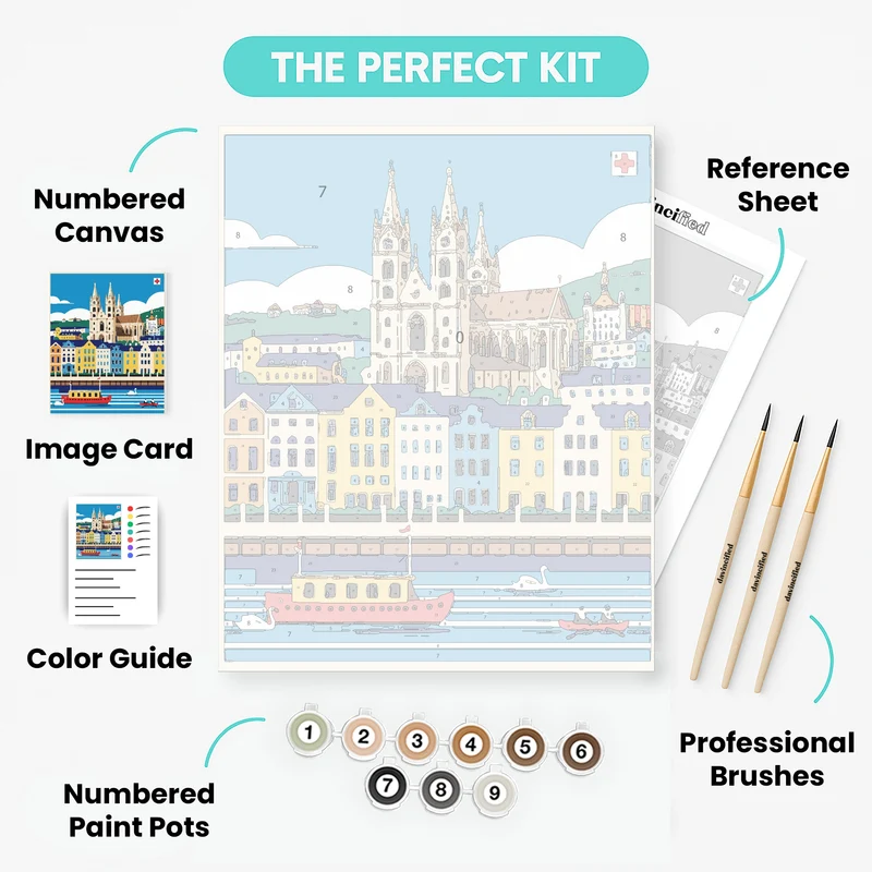 Cathedral Harbor - Paint by Numbers Kit