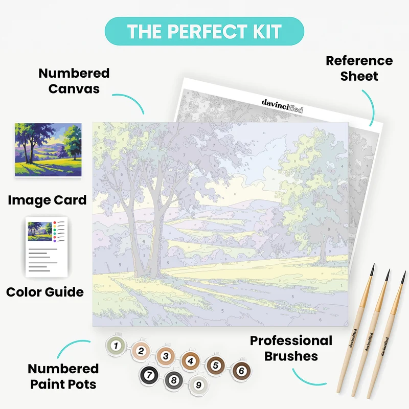 Vibrant Countryside Landscape - Paint by Numbers Kit
