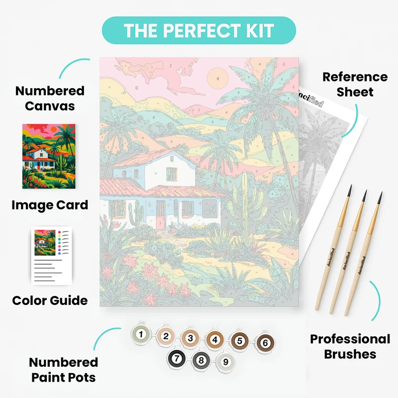 Mexican Desert Villa - Paint by Numbers Kit