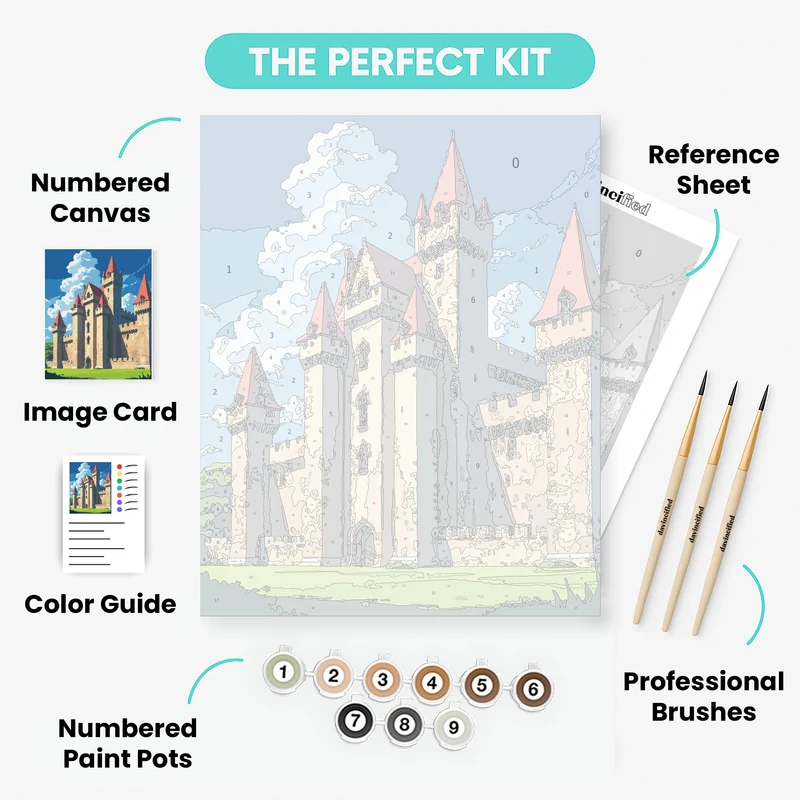Medieval Castle - Paint by Numbers Kit