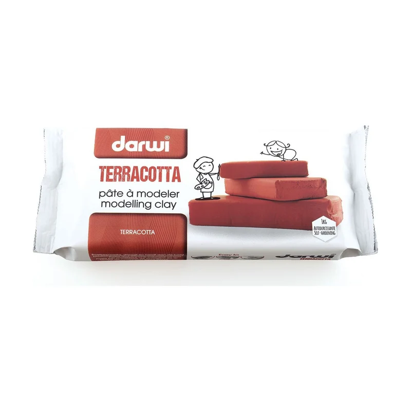 DARWI αυτοξηραινόμενος πηλός μοντελισμού 1000 g τερακότα