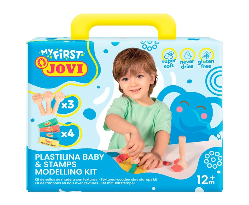 Mehki naravni plastelin JOVI My First 4 x 38 g