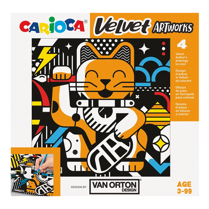 Carioca Samt-Malbilder 4 Stk.