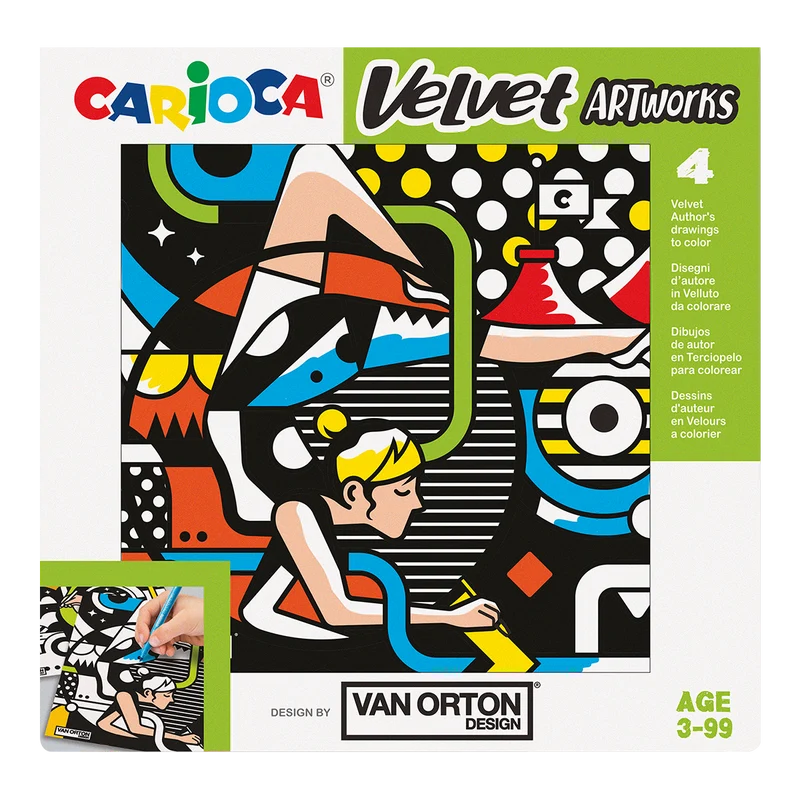 Carioca Samt-Malbilder 4 Stk.