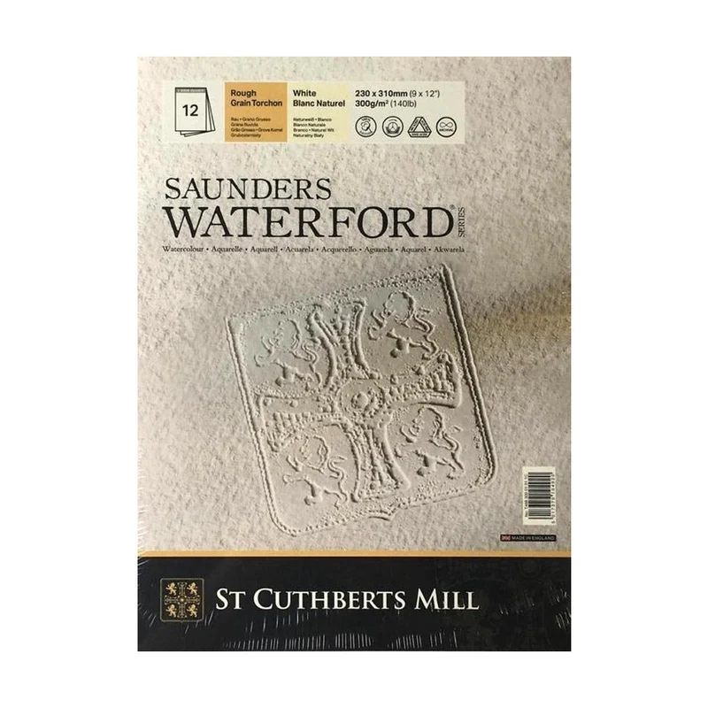 Akvarelni blok St Cuthberts Mill Saunders Waterford CP bel 300 g/m² 23 × 31 cm