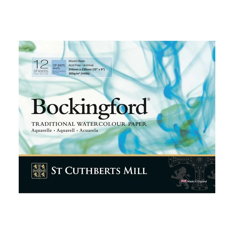 Blocco acquerello St Cuthberts Mill Bockingford CP bianco 300 g/m² - 12 fogli