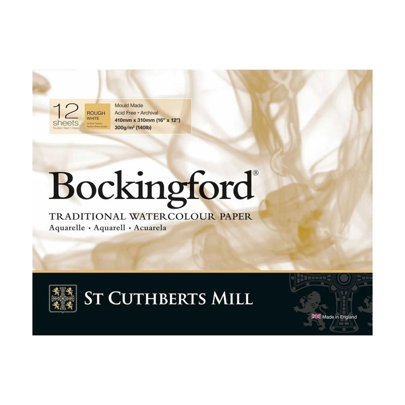 St Cuthberts Mill Bockingford Aquarellblock Rough 300 g/m² - 12 Blatt