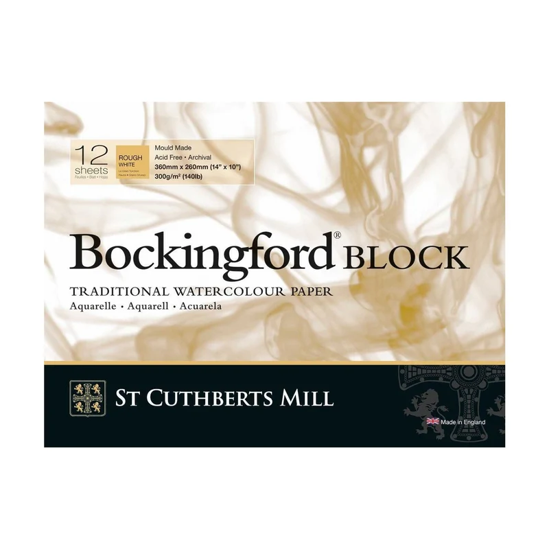 Aquarellblock St Cuthberts Mill Bockingford Rough 300 g/m² 31 – 41 cm - 12 Blatt