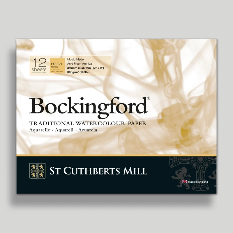 Aquarellblock St Cuthberts Mill Bockingford Rough 300 g/m² 31 – 41 cm - 12 Blatt
